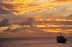 A Carribean sunset Sunset by the bay