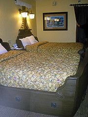 Hotel room with two queen beds